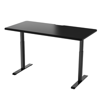 Bureau debout électrique à double moteur, hauteur réglable, structure métallique moderne
