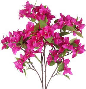 Vente en gros style européen <span class=keywords><strong>Fushia</strong></span> fleurs artificielles de bougainvilliers décor d'événement fait à la main pour l'obtention du diplôme de Noël nouvel an chinois - Product Image 1