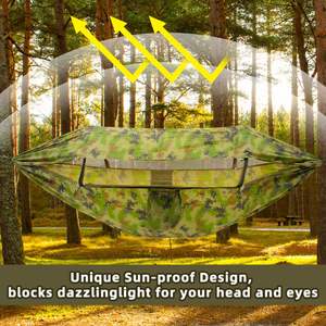 Hamac de camouflage anti-moustiques pour adultes balançoire en <span class=keywords><strong>nylon</strong></span> large <span class=keywords><strong>moustiquaire</strong></span> hamac camping en plein air et voyage - Product Image 6