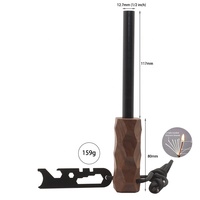 1/2inch Big-Hands Grip Manche en bois Feuerstahl Outdoor Survival Gear Ferro Rod Fire Steel Flint