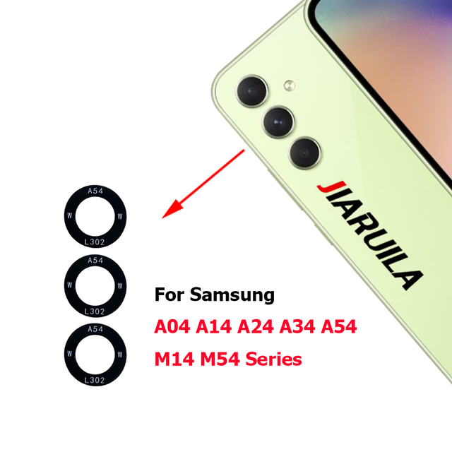 Cell Phone Back Camera Glass Lens for Samsung A04 Core A04E A04S A14 5G A24 A34 A54 4G M14 M54 Rear Camera Lens Spare Parts