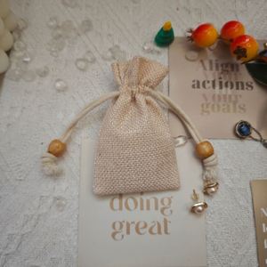 Sac d'emballage en jute de haute qualité avec cordon de serrage pour café et thé, sacs cadeaux en jute recyclé avec logo personnalisé pour bijoux, personnalisables - Product Image 5