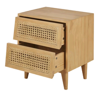 Combohome Table de chevet de luxe Chambre à coucher Pieds en bois massif Table de chevet nordique Table d'appoint