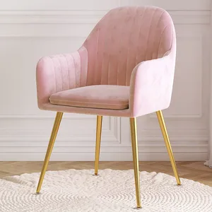 Silla de comedor multifuncional para ocio, silla de comedor esnórdico rosa, venta al por mayor