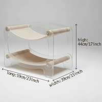 Offre Spéciale : Enclos pour chat en acrylique personnalisé, niche transparente pour chien, cage pour animaux de compagnie, présentoir moderne d'intérieur pour petits animaux, écologique
