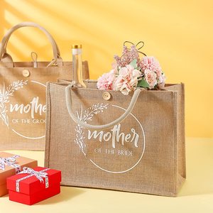 <span class=keywords><strong>Sac</strong></span> Fourre-Tout en <span class=keywords><strong>Jute</strong></span> Réutilisable à Boutons, avec Logo <span class=keywords><strong>Personnalisé</strong></span>, pour Fête de Mariage, Enterrement de Vie de Jeune Fille ou Cadeau - Product Image 6