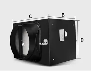 Filtro del sistema di aria fresca a 3 fasi PM2.5 scatola del filtro dell'aria per la purificazione dell'aria interna