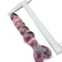 Dildo en verre rose en forme de cœur, nouveau style, jouet sexuel, stimulation du point G, dildo anal en verre