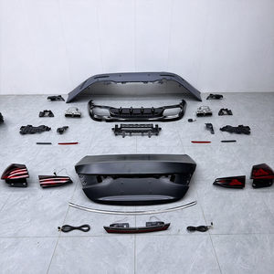 Kit Carrozzeria per Cofano Motore, Paraurti e Fari Posteriori Compatibile con <span class=keywords><strong>Mercedes</strong></span>-Benz Classe <span class=keywords><strong>C</strong></span> 2015-2021 W205, Aggiornato e Modificato W206 C63S AMG - Product Image 5