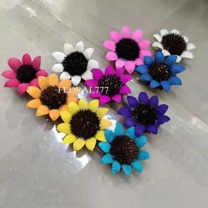 2022 vendedor superior hogar boda decorativo seco hecho a mano artificial natural flores secas girasol colorido seco