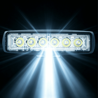 6.3Inch 18W 1200lm Mini LED Work Light Bar IP68 Waterproof 12-48V Auxiliary Driving Lamp for Offroad Car Truck Forklift