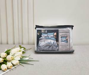 Juego de Ropa de Cama con Estampado de Hojas Azules, 3 Piezas, Stock Local en la UE, Envío Directo desde Almacén en Polonia, Funda de Edredón 100% Poliéster - Product Image 6