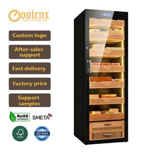 Humidor à cigares électrique avec grand écran numérique, contrôle constant de la température et de l'humidité, qualité alimentaire, inodore, en acier inoxydable - Product Image 1