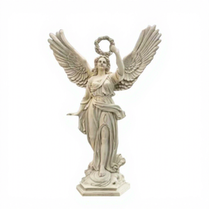 屋外ガーデンストリートランドスケープデザイン装飾翼のある勝利女神像ファイバーグラス樹脂工芸アート彫刻 - Product Image 1