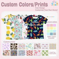 T-shirt décontracté d'été pour filles, motif floral ananas, manches courtes, tricoté, écologique, respirant, motif personnalisé, pour enfants - Grande Vente