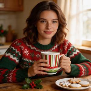 Taza de Cerámica con Dibujo Animado de Santa Claus, Regalo de Navidad HARVIT, Tazas de Café Navideñas, Tazas al por Mayor de Origen Hunan - Product Image 4