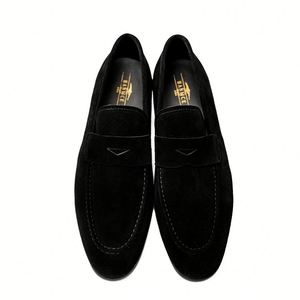 Mocassins Penny pour Hommes en Cuir Véritable, Tendance Mode Décontractée d'Été, avec Lacets et Tige en Cuir de Cerf Caoutchouté - Product Image 5