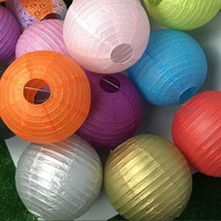 Lanternes en papier rondes de l'usine Huaien, abat-jour, décorations de mariage et de fêtes, kit de bricolage LED pour enfants
