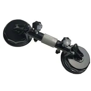 D125mm Double Handle Suction Cup 2 Heads Adjustable Suction Lifter for Stone Ceramic Tile Glass Sucker Plate Disc