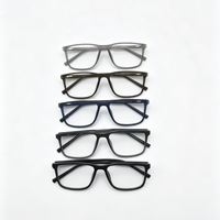 Montures de lunettes carrées vintage à monture complète, lunettes optiques classiques
