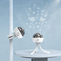 Veilleuse Projecteur Étoiles et Lune pour Bébé, Lampe de Nuit USB en Forme de Poulpe pour Chambre d'Enfant