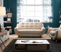Meubles de maison modernes, nouveau modèle, canapés sectionnels carrés en cuir véritable, design durable