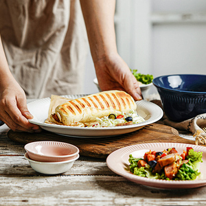 Platos de cerámica simples creativos para el hogar, vajilla nórdica redonda duradera para sopa, cuenco, plato de servicio para restaurante - Product Image 6