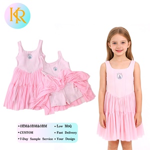 Kerui New Design Yoga Summer Toddler Mesh Tennis <strong>Girls</strong> Kids Dress Custom Toddler Athletic Dress With Built-in <strong>Shorts</strong> - Product Image 1