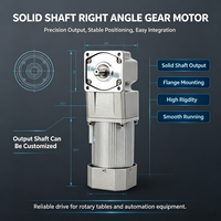 Moteur à angle droit robuste de petite taille 25W~1500W avec boîte de vitesses creuse ou solide à 90 degrés, rapport 3K~900K pour convoyeur incliné