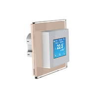 Controlador de termostato inteligente WiFi de oro rosa, temperatura programable para la habitación del hogar, alfombrilla de película de calefacción para caldera de agua/Gas Alexa