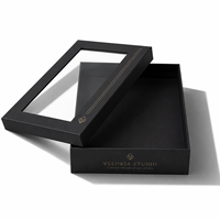 Caja de Cartón para Envíos Personalizada al por Mayor, con Ventana Transparente de PVC, Grabado en Relieve, Duradera, Reciclable, Moderna y Elegante, para Regalos de Cuidado de la Piel