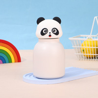 Botol minum termos anak-anak stainless steel vakum desain kepala hewan lucu 280ml bebas BPA, panas/dingin, portabel