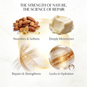 Loción Fortalecedora <span class=keywords><strong>para</strong></span> <span class=keywords><strong>el</strong></span> <span class=keywords><strong>Cabello</strong></span> con Aceite de Almendras y Manteca de Karité, Fórmula 2 en 1 Reparadora e Hidratante, Control de Grasa, 500ml 1000ml, Venta al por Mayor - Product Image 2