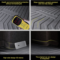 Tapis en caoutchouc OLIVER avec rainures triangulaires pour coffre de Yaris L 2014-2022, tapis de coffre arrière imperméable pour boîte de rangement