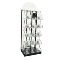 Présentoir de cigarette acrylique lumineux comptoir Led éclairage affichage acrylique avec poussoirs pour magasin de fumée