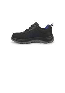 Chaussures de sécurité pour hommes au design unique avec plaque intermédiaire en acier, doublure en maille respirante, semelle double densité en PU pour travaux de construction en usine - Product Image 2