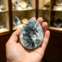 Vente en gros de pierres naturelles : Géode de Célestite bleue, grappe de quartz, cristal de guérison pour la décoration intérieure