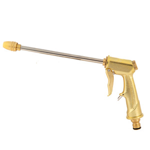 Pistola de Agua de Alta Presión con Mango Extendido, Cabezal de Cobre Puro, Cuerpo de Aleación de Aluminio Electrochapado, para Lavado de Autos y Jardín - Product Image 3