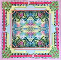 Winmax Ensemble de Mahjong Américain en Acrylique avec Dos en Treillis de Rotin Rétro, 160 Tuiles Colorées, Motifs Floraux, Grue et Dragon Dessinés à la Main