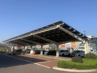 Structure de carport solaire robuste pour parking commercial, installation modulaire en acier, résistance au vent 60 m/s, résistance à la neige 1,4 KN