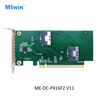 Kartu Riser GPU PCIe 4.0 Kustom, Kartu Adaptor GPU 1* PCIe 4.0 X16 ke 2* SFF8654 X8, Kartu Riser Adaptor untuk Ekspansi GPU