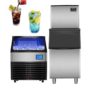 Machine à glaçons haute efficacité, capacité 80 kg, en acier inoxydable, pour bar, KTV, usage domestique - Product Image 1
