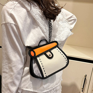<span class=keywords><strong>Sac</strong></span> à bandoulière en toile de style japonais avec motif de dessin animé 3D pour cosplay, personnalisable, <span class=keywords><strong>sac</strong></span> d'étudiant 2D pour filles - Product Image 6