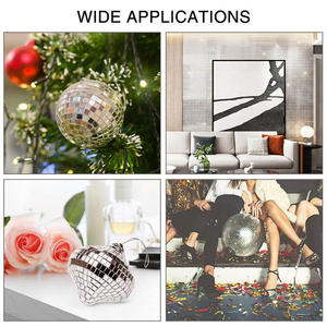 Nicro 4*100cm haute qualité auto-adhésif <span class=keywords><strong>petit</strong></span> carré verre mosaïque carreaux bricolage Disco balle fête décoration murale miroir autocollants - Product Image 6