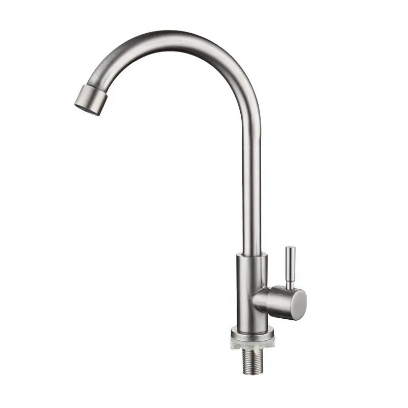 304 Stainless Steel Sink Faucet Long Neck Water Kitchen Tap For Washbasin Kitchen Faucet