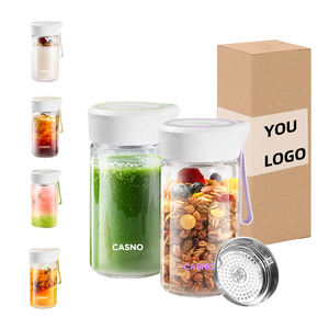 Botella de Vidrio de Borosilicato de Alta Calidad con Infusor de Té y Taza de Almacenamiento, Venta al por Mayor - Product Image 4