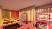 HELLO CAT Équipement de terrain de jeu intérieur interactif pour enfants, en ABS écologique, pour salles de jeux commerciales, maternelles et centres de jeux pour enfants