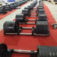 Ensemble d'haltères réglables en fonte 40 kg 80 lb 90 lb (45 kg) avec poignées antidérapantes pour entraînement des bras à domicile