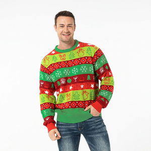 Pull en maille respirant anti-rides et anti-rétrécissement de luxe 2025 pour homme – Coupe ajustée, tendance, confortable et polyvalent en laine/polyester - Product Image 1