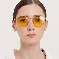 Vente en gros de créateurs de mode lunettes de soleil pour femmes lunettes de soleil circulaires pour hommes pas chères lunettes de soleil classiques rondes en métal